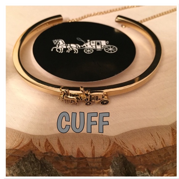 COACH CUFF Horse and Carriage doble chain 🆕 - Picture 3 of 9